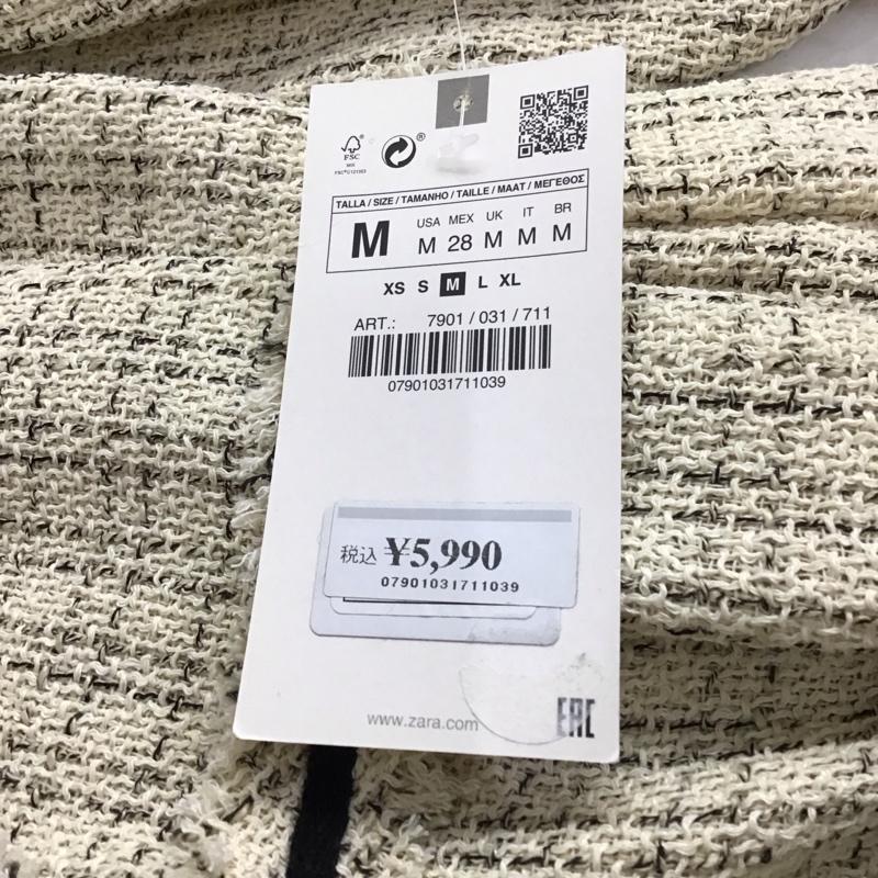 ザラ ZARA ジャケット、上着 ジャケット、ブレザー 長袖ジャケット ノーカラージャケット 前開きジャケット M 総柄 マルチカラー / マルチカラー / レディース USED 古着 中古 10121666