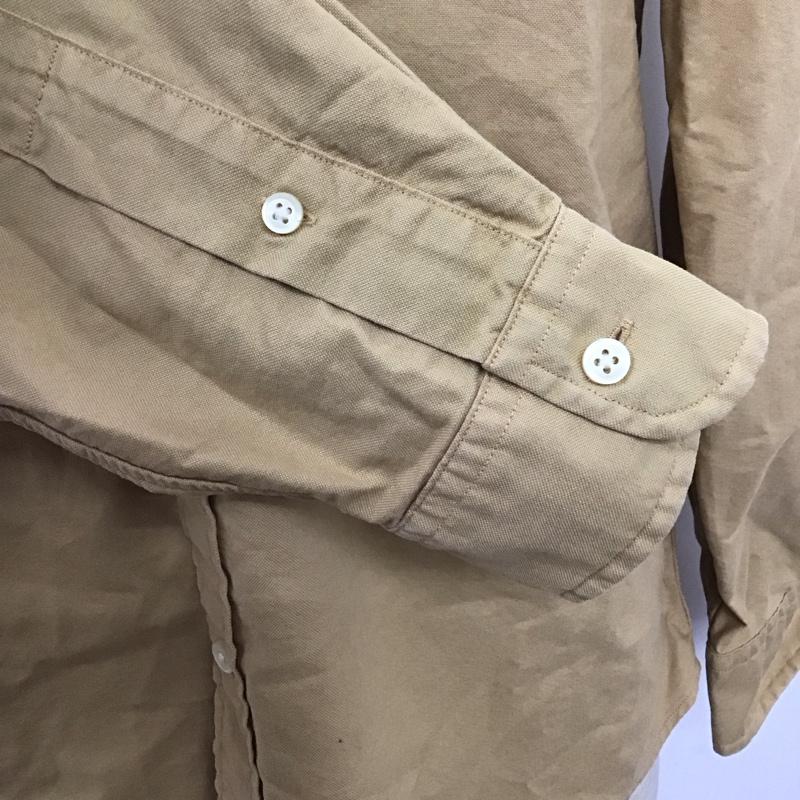 ラルフローレン RALPHLAUREN シャツ、ブラウス 長袖 長袖シャツ カラーシャツ 長袖カットソー ボタンダウンシャツ S ロゴ、文字 ベージュ / ベージュ / メンズ USED 古着 中古 10107318