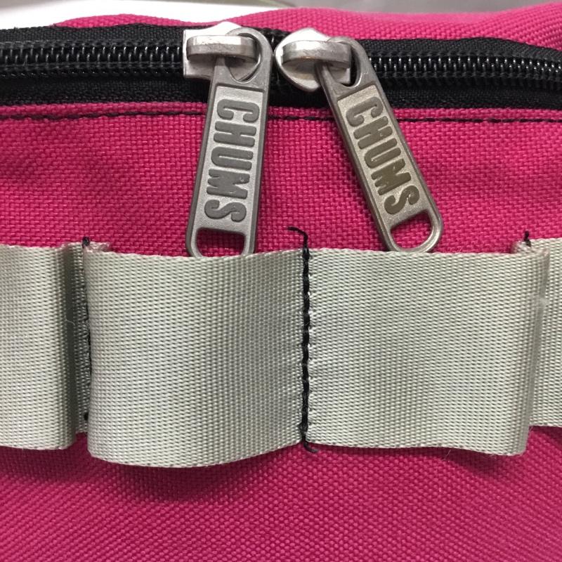 チャムス CHUMS ウエストバッグ ウエストバッグ ウエストポーチ ワンポイント 桃 / ピンク / X 灰 / グレー / レディース USED 古着 中古 10108894
