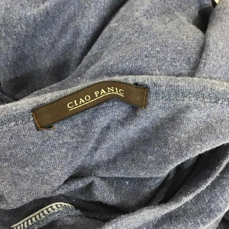 チャオパニック CIAOPANIC ワンピース ロングスカート 半袖 カットソーワンピース M プリント 紺 / ネイビー / レディース USED 古着 中古 10115882