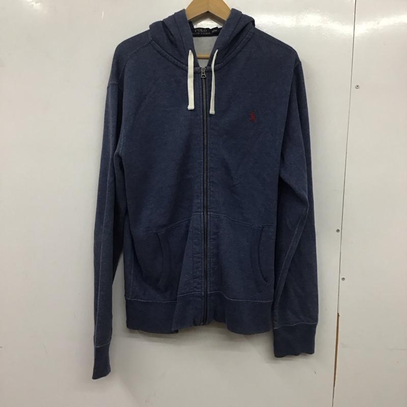 ポロラルフローレン POLO RALPH LAUREN パーカー 長袖 ジップアップパーカー 長袖パーカー スウェットパーカー L ロゴ、文字 インディゴ / インディゴ / メンズ USED 古着 中古 10137825