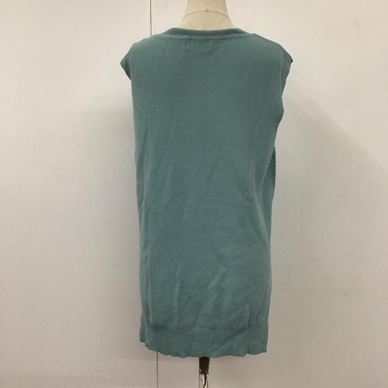 フリーダム Freedom ベスト ベスト ニットベスト ノースリーブニット クルーネック FREE 無地 青 / ブルー / レディース USED 古着 中古 10112200