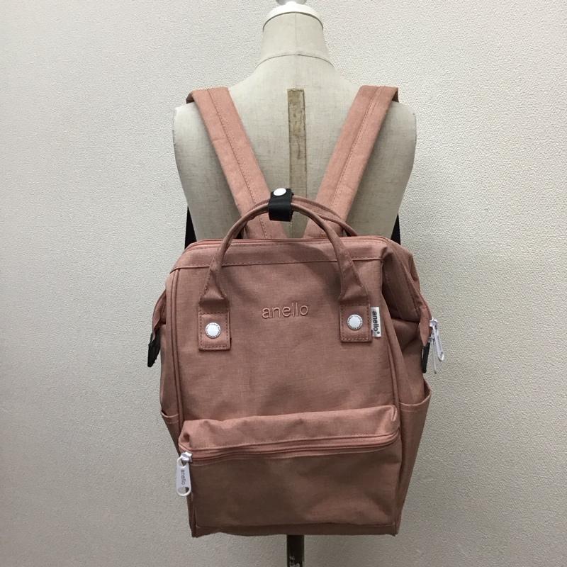 アネロ anello リュックサック、デイパック リュックサック、デイバッグ ロゴ、文字 桃 / ピンク / レディース USED 古着 中古 10118879