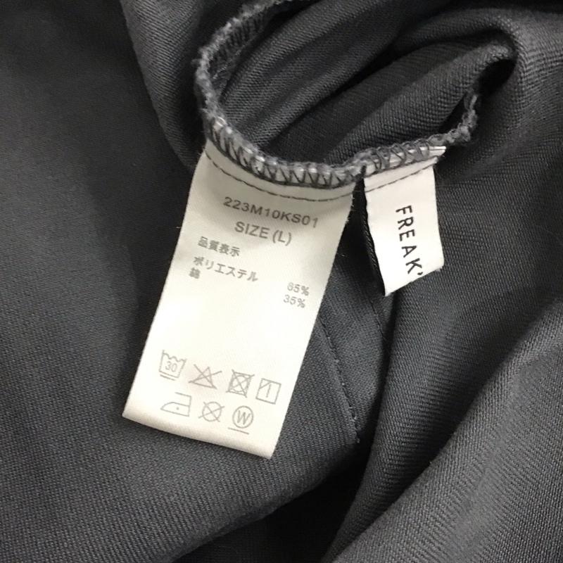 ディッキーズ Dickies ジャケット、上着 ジャケット、ブレザー 223m10ks01 カジュアルジャケット アウター ジップアップジャケット L ロゴ、文字 灰 / グレー / メンズ USED 古着 中古 10139849
