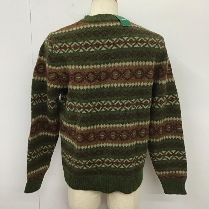 エルエルビーン L.L.Bean ニット、セーター 長袖 長袖ニットカットソー ニット セーター クルーネックニット S 総柄 マルチカラー / マルチカラー / メンズ USED 古着 中古 10112543