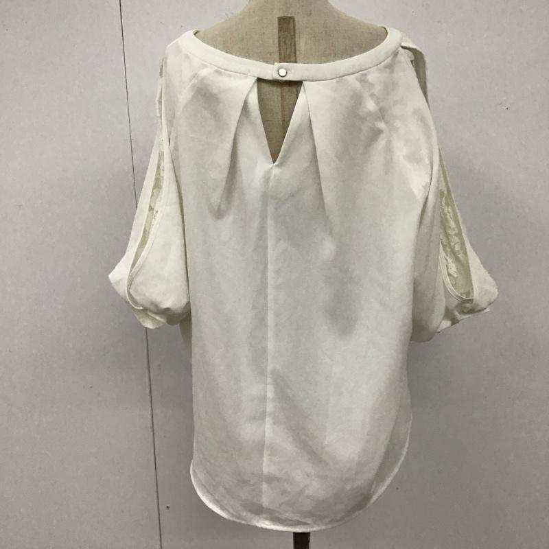ジーナシス JEANASIS カットソー 半袖 JS062886MC 肩レース FREE レース柄 白 / ホワイト /  レディース USED 古着 中古 10109476
