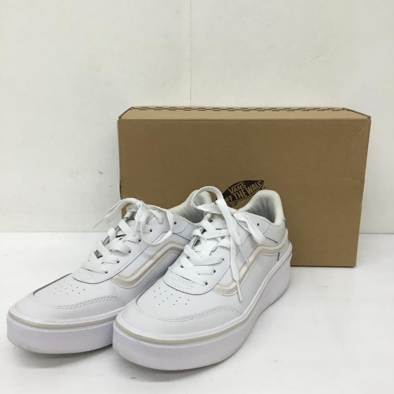 バンズ VANS スニーカー スニーカー ISSAC イサック V3942 24.5cm ロゴ、文字 白 / ホワイト / X ベージュ / ベージュ / レディース USED 古着 中古 10136327