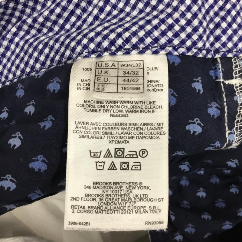 ブルックスブラザーズ BROOKS BROTHERS パンツ チノパン チノパン カジュアルパンツ ワイドパンツ ストレートパンツ 34 無地 白 / ホワイト / メンズ USED 古着 中古 10114130
