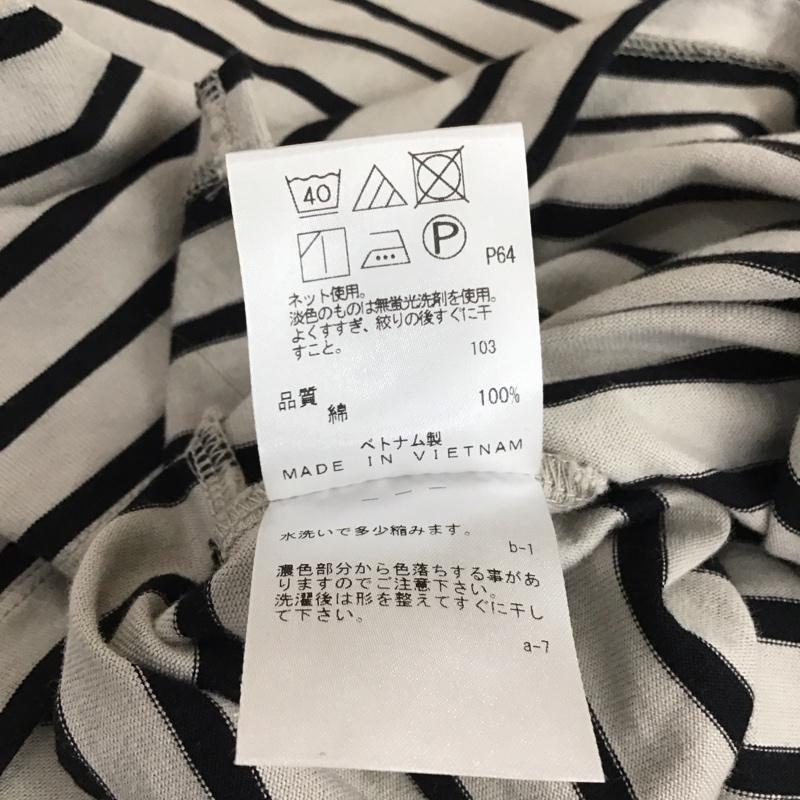 アンフィーロ Unfilo カットソー 長袖 ボートネック S ボーダー柄 黒 / ブラック / X 灰 / グレー / レディース USED 古着 中古 10122131