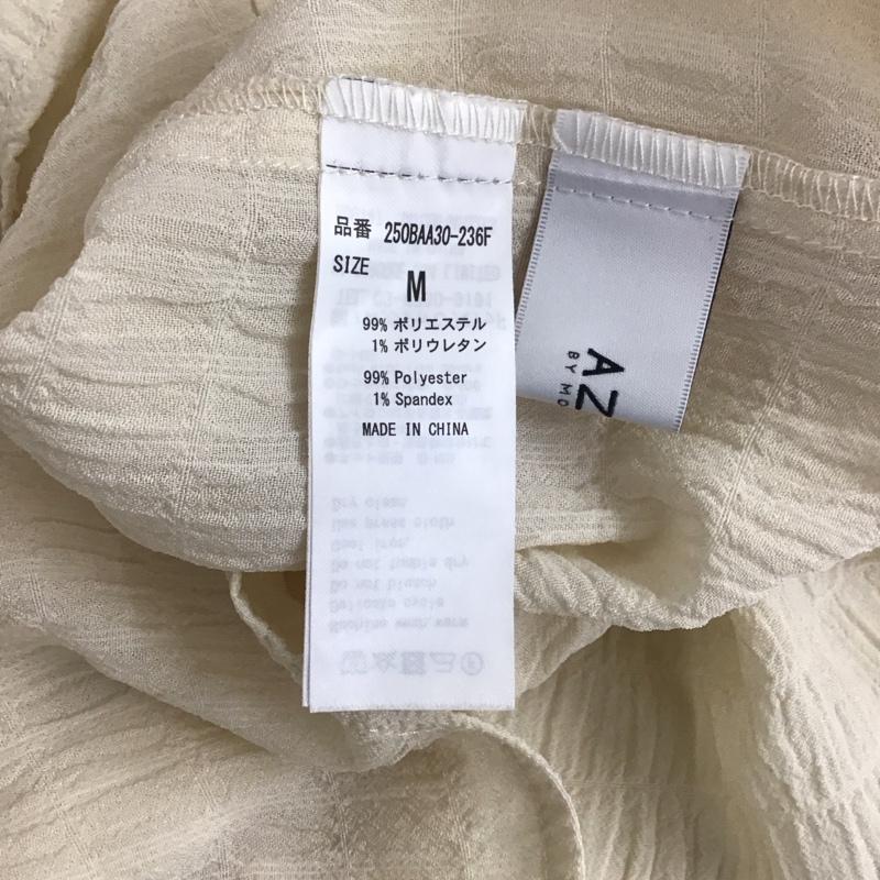 アズールバイマウジー AZUL BY MOUSSY カットソー 長袖 長袖カットソー クルーネックカットソー レース M レース柄 オフホワイト / オフホワイト / レディース USED 古着 中古 10129730