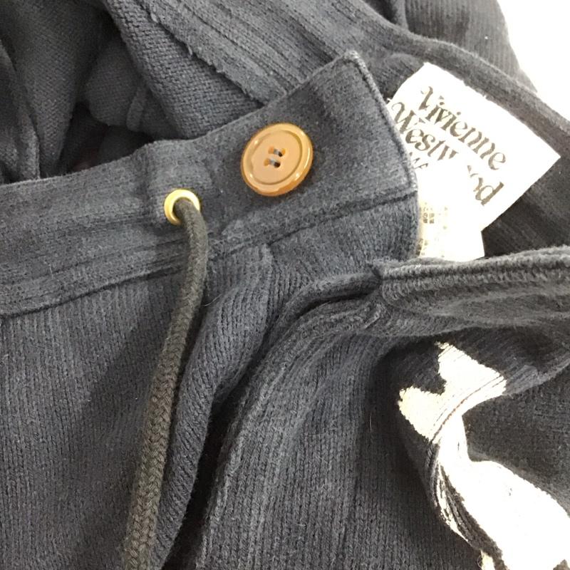 ヴィヴィアンウエストウッドマン Vivienne Westwood MAN パンツ ワークパンツ、ペインターパンツ ワークパンツ ワイドパンツ カジュアルパンツ スウェットパンツ 46インチ プリント 紺 / ネイビー / メンズ USED 古着 中古 10130994
