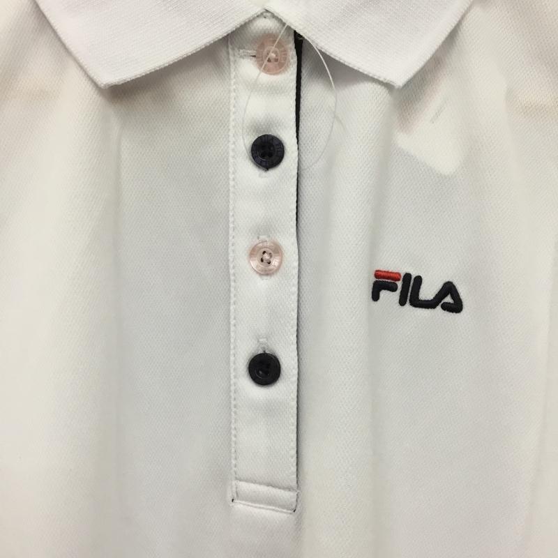フィラ FILA ポロシャツ 半袖 FL1667 速乾 吸汗 タグ付き M ロゴ、文字 白 / ホワイト / レディース USED 古着 中古 10133052