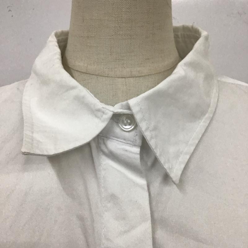 ザラ ZARA シャツ、ブラウス 長袖 長袖シャツ カラーシャツ ポケットシャツ ショート丈シャツ L 無地 白 / ホワイト / レディース USED 古着 中古 10116416