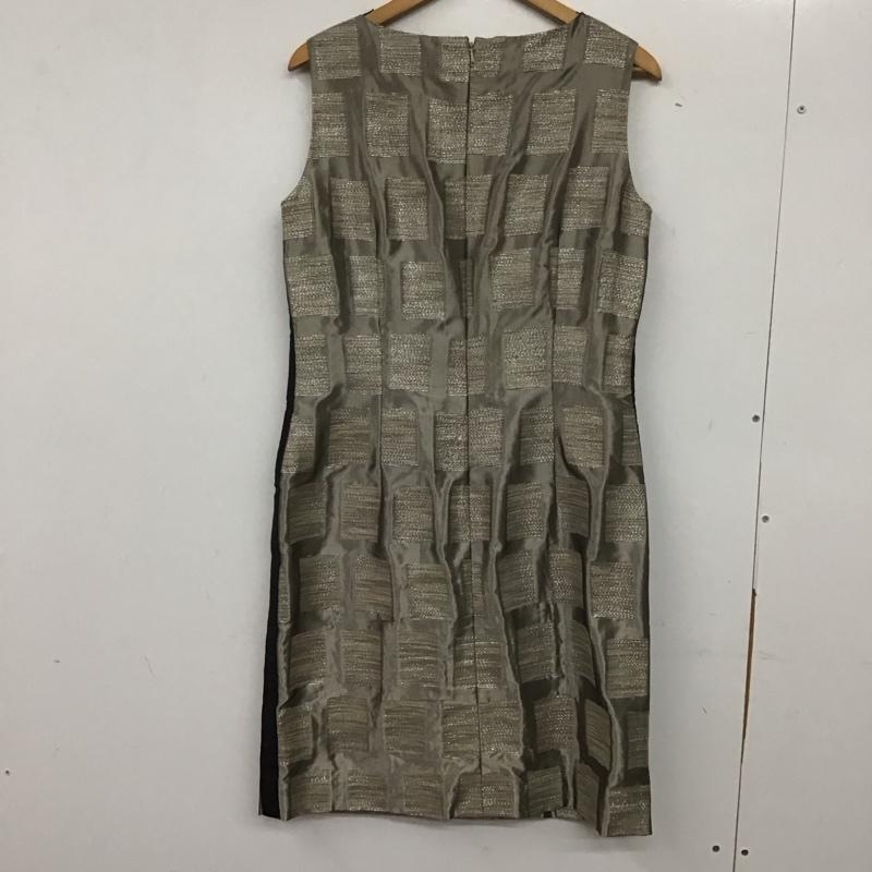 ブルックスブラザーズ BROOKS BROTHERS ワンピース ひざ丈スカート ノースリーブ 膝下丈 4 ベージュ / ベージュ / レディース USED 古着 中古 10139120