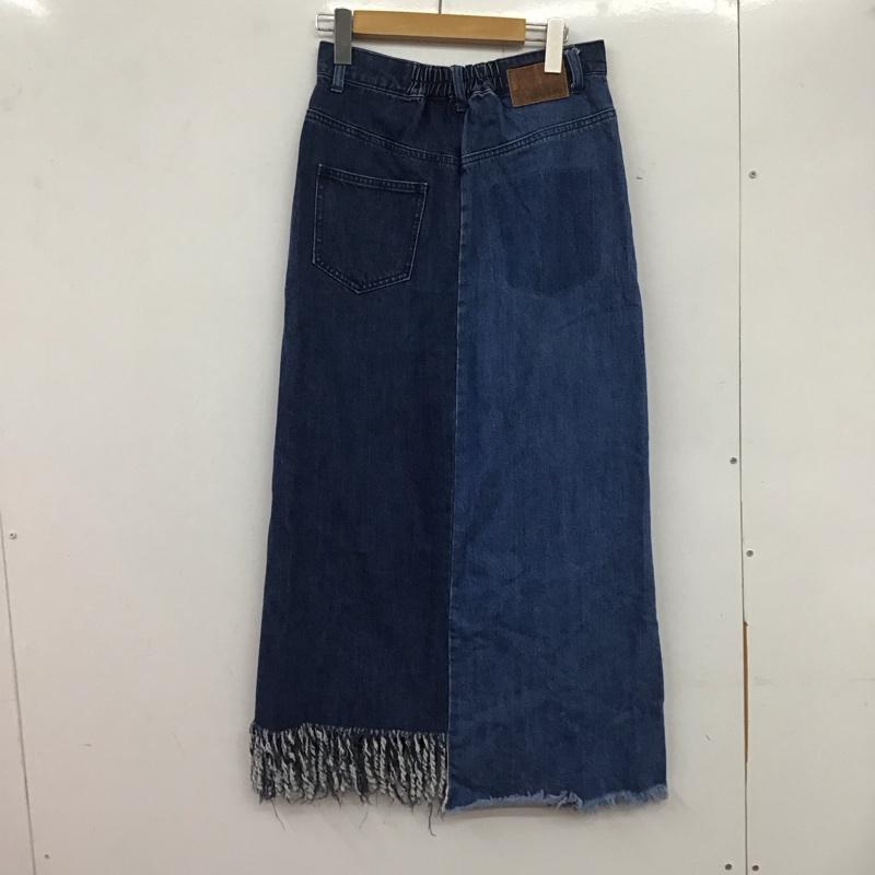 ジーナシス JEANASIS スカート ロングスカート デニムスカート カジュアルスカート スリット FREE 無地 インディゴ / インディゴ / レディース USED 古着 中古 10135435