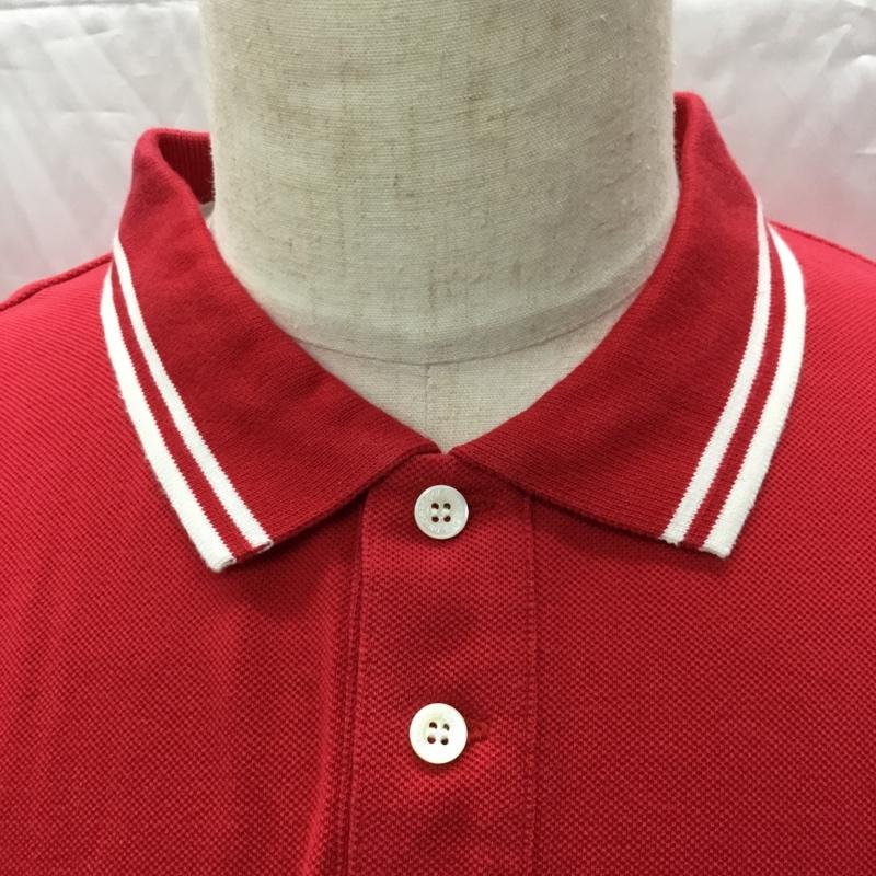 24カラッツ 24karats ポロシャツ 半袖 半袖ポロシャツ カラーシャツ 半袖カットソー L ロゴ、文字 赤 / レッド / メンズ USED 古着 中古 10112295