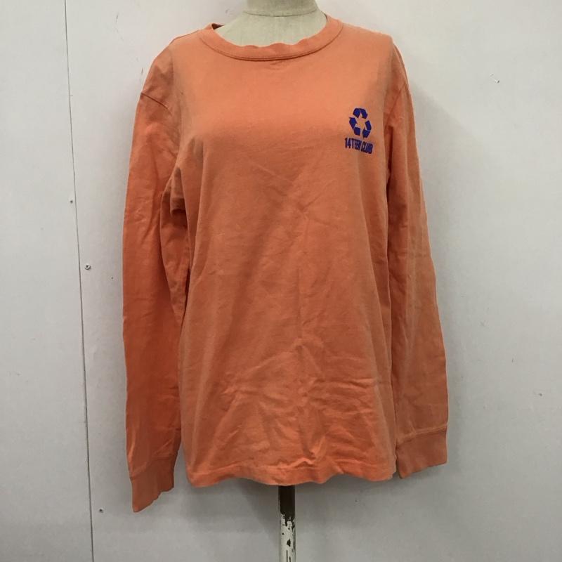 エックスガール X-girl Tシャツ 長袖 05184110 クルーネック バックプリント 1 ロゴ、文字 橙 / オレンジ / レディース USED 古着 中古 10109709