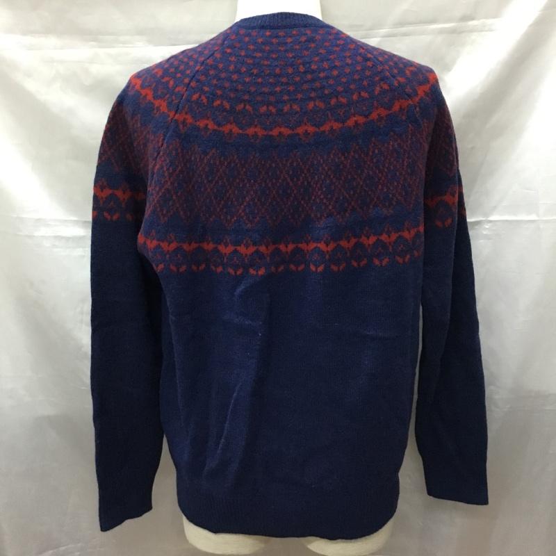 ニューヨーカー ブルー NEWYORKER BLUE ニット、セーター 長袖 長袖ニットカットソー ニット セーター クルーネックニット L 総柄 マルチカラー / マルチカラー /  メンズ USED 古着 中古 10113317