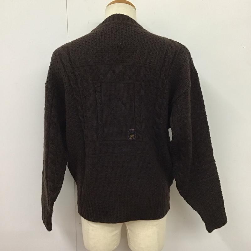 ポールスミス Paul Smith ニット、セーター 長袖 長袖ニットカットソー ニット セーター クルーネックニット M プリント 茶 / ブラウン / メンズ USED 古着 中古 10115382