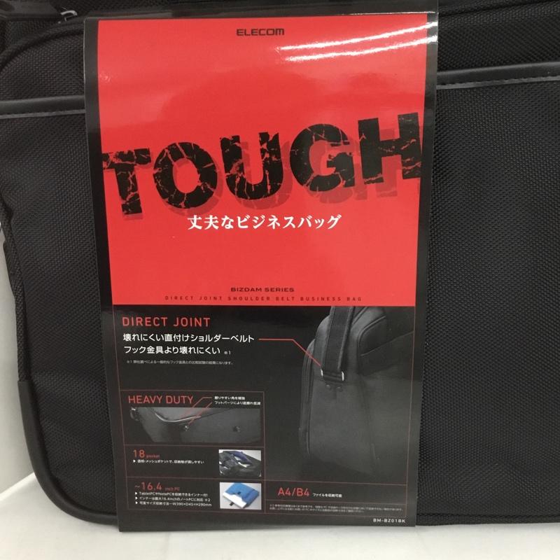 エレコム ELECOM ブリーフケース、書類かばん ブリーフケース、書類かばん BM-BZ01BK 丈夫なビジネスバッグ タグ付き 無地 黒 / ブラック / メンズ USED 古着 中古 10131868