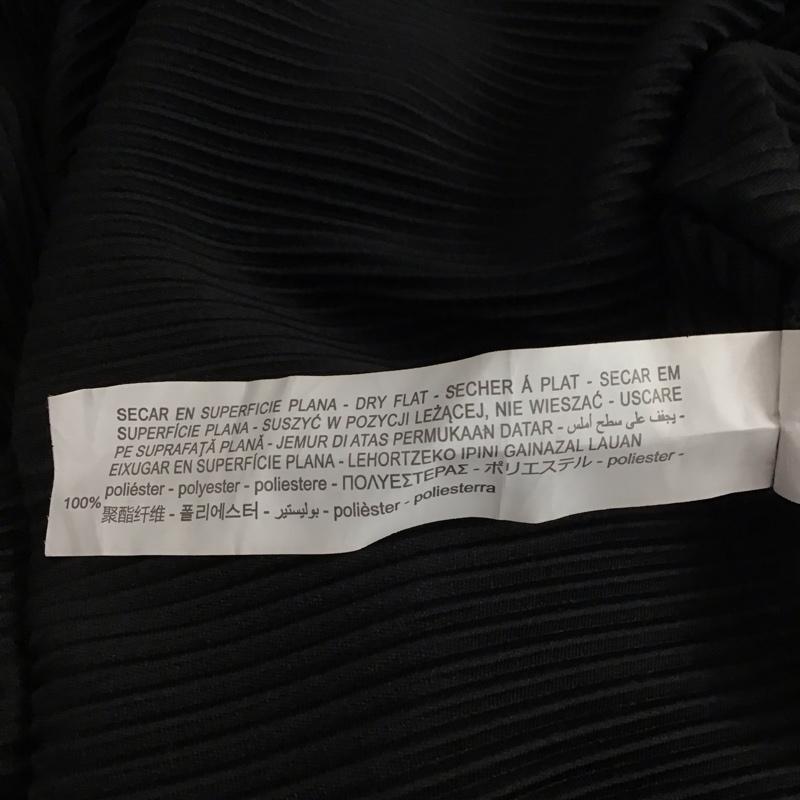 ザラ ZARA カットソー 半袖 ノースリーブカットソー プルオーバーシャツ フリル S 無地 黒 / ブラック / レディース USED 古着 中古 10144207