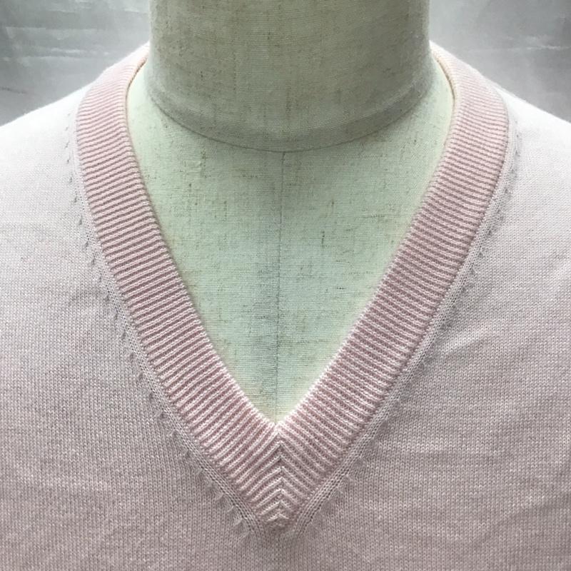 ブルックスブラザーズ BROOKS BROTHERS ベスト ベスト ニットベスト ノースリーブニット Vネック M 無地 桃 / ピンク / メンズ USED 古着 中古 10113210