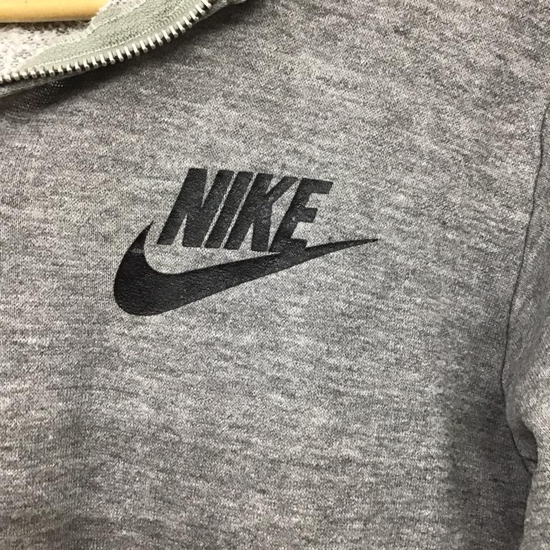ナイキ NIKE パーカー 長袖 長袖パーカー ジップアップパーカー スウェット M ロゴ、文字 灰 / グレー / メンズ USED 古着 中古 10130804