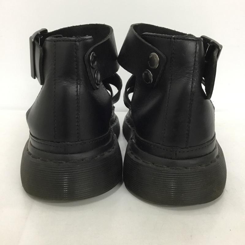 ドクターマーチン Dr.Martens サンダル サンダル AW006 ストラップ レザー UK4 US:6 無地 黒 / ブラック / レディース USED 古着 中古 10125172