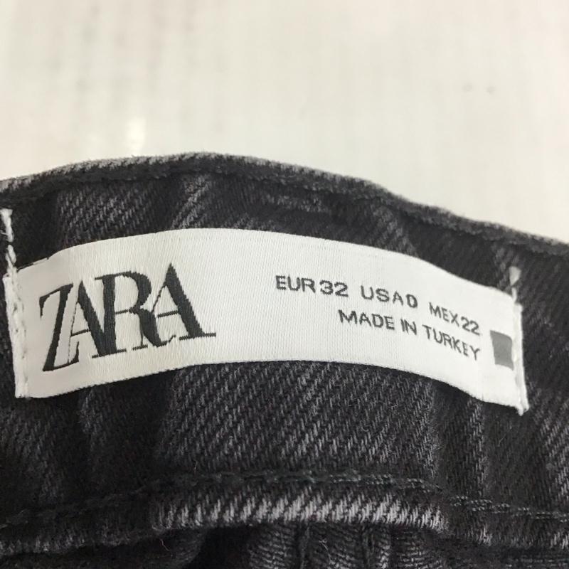 ザラ ZARA パンツ デニム、ジーンズ 6147 022 800 ハイウエスト ダメージ加工 黒 / ブラック / レディース USED 古着 中古 10111556