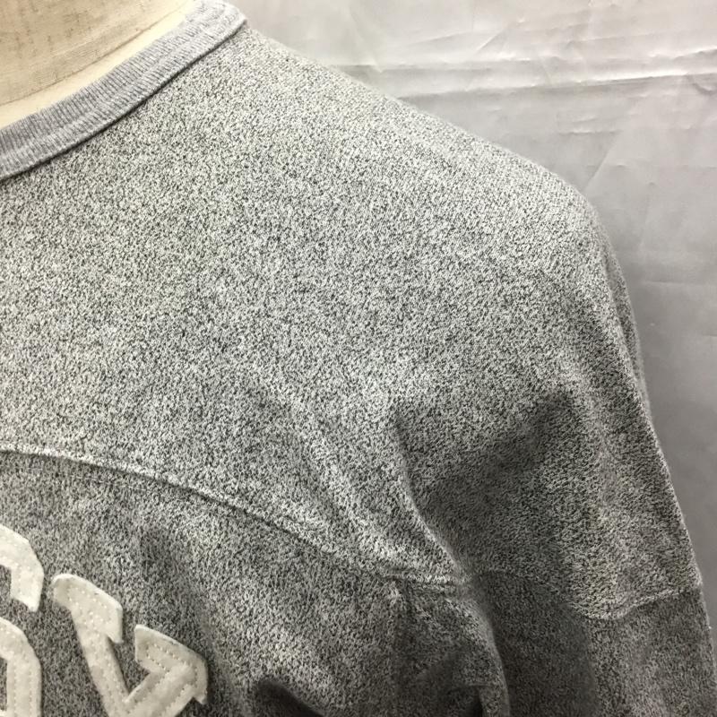 ステューシー STUSSY カットソー 七分袖 長袖カットソー クルーネックカットソー 七分丈 M ロゴ、文字 灰 / グレー / メンズ USED 古着 中古 10106589