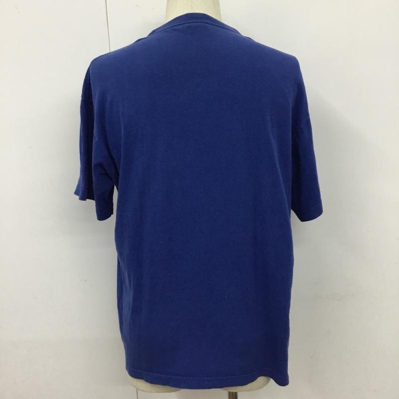 ステューシー STUSSY Tシャツ 半袖 半袖カットソー プリントTシャツ クルーネックカットソー L ロゴ、文字 青 / ブルー /  メンズ USED 古着 中古 10109393