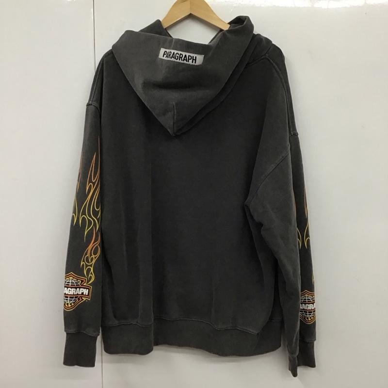 パラグラフ Paragraph パーカー 長袖 長袖パーカー プルオーバーパーカー スウェット 2 プリント 灰 / グレー / メンズ USED 古着 中古 10130663