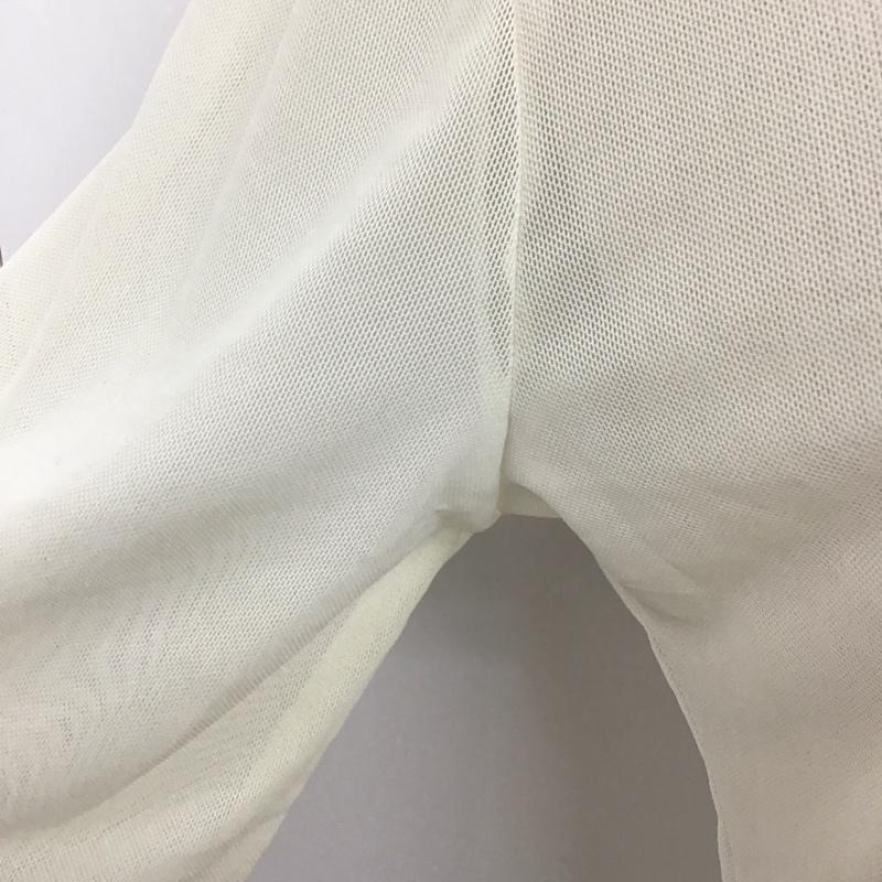 ザラ ZARA カットソー 長袖 長袖カットソー シースルーカットソー フリルネック L 無地 ベージュ / ベージュ /  レディース USED 古着 中古 10114928
