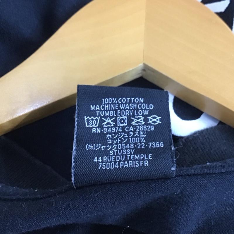 ステューシー STUSSY Tシャツ 長袖 半袖カットソー プリントTシャツ クルーネックカットソー XL ロゴ、文字 黒 / ブラック / メンズ USED 古着 中古 10133222
