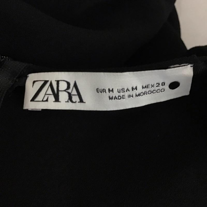 ザラ ZARA カットソー 長袖 M 無地 黒 / ブラック / レディース USED 古着 中古 10124895