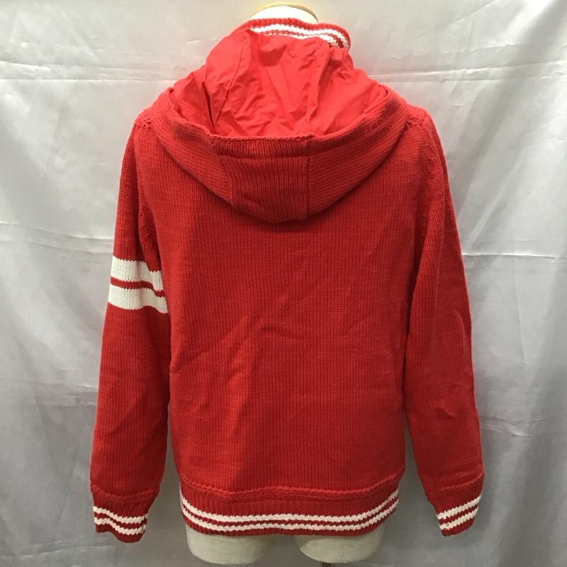 トミーヒルフィガー TOMMY HILFIGER ジャケット、上着 ジャケット、ブレザー ジップアップニットジャケット 長袖ニットカーディガン アウター XL ロゴ、文字 白 / ホワイト / X 赤 / レッド / メンズ USED 古着 中古 10111330