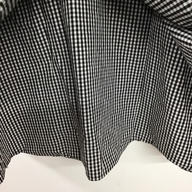 ザラ ZARA カットソー 半袖 半袖カットソー チェックシャツ クルーネックシャツ M チェック 白 / ホワイト / X 黒 / ブラック / レディース USED 古着 中古 10132109