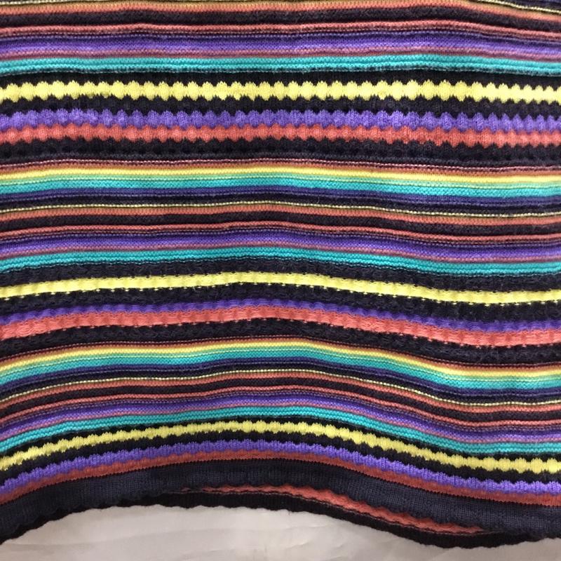 ザラ ZARA ニット、セーター 半袖 S ボーダー柄 マルチカラー / マルチカラー /  レディース USED 古着 中古 10110745