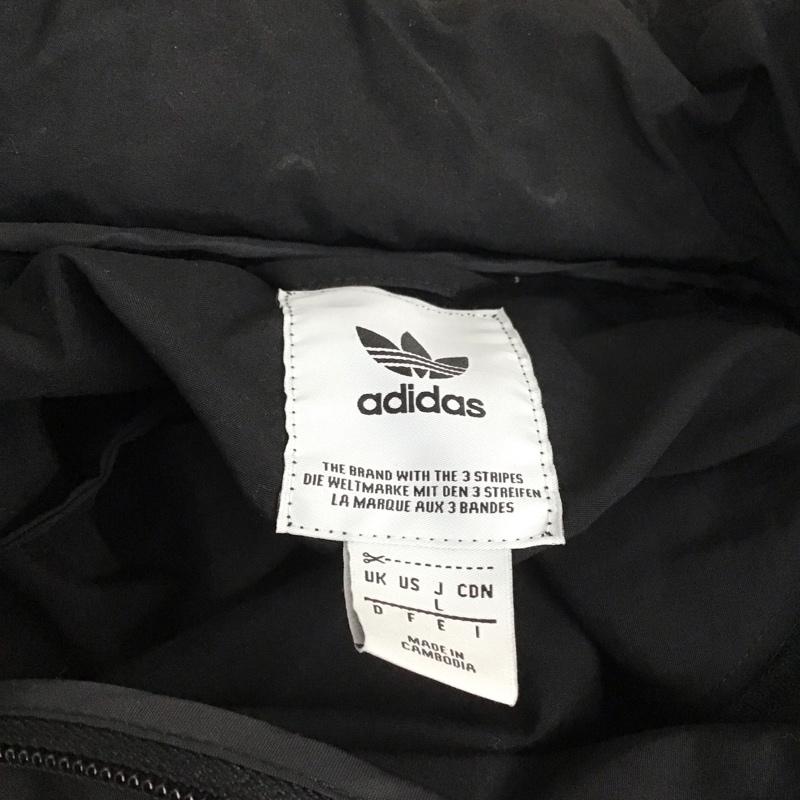 アディダス adidas ジャケット、上着 ジャケット、ブレザー cw1309 ナイロンジャケット ジップアップジャケット スポーツウェア L ロゴ、文字 黒 / ブラック / メンズ USED 古着 中古 10130641