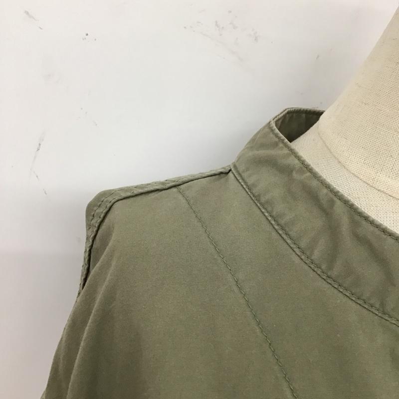 アースミュージックアンドエコロジー earth music&ecology ジャケット、上着 ジャンパー、ブルゾン 1C03L0Y0200 COTTON USAミリタリーシャツブルゾン FREE 無地 カーキ / カーキ / レディース USED 古着 中古 10117704