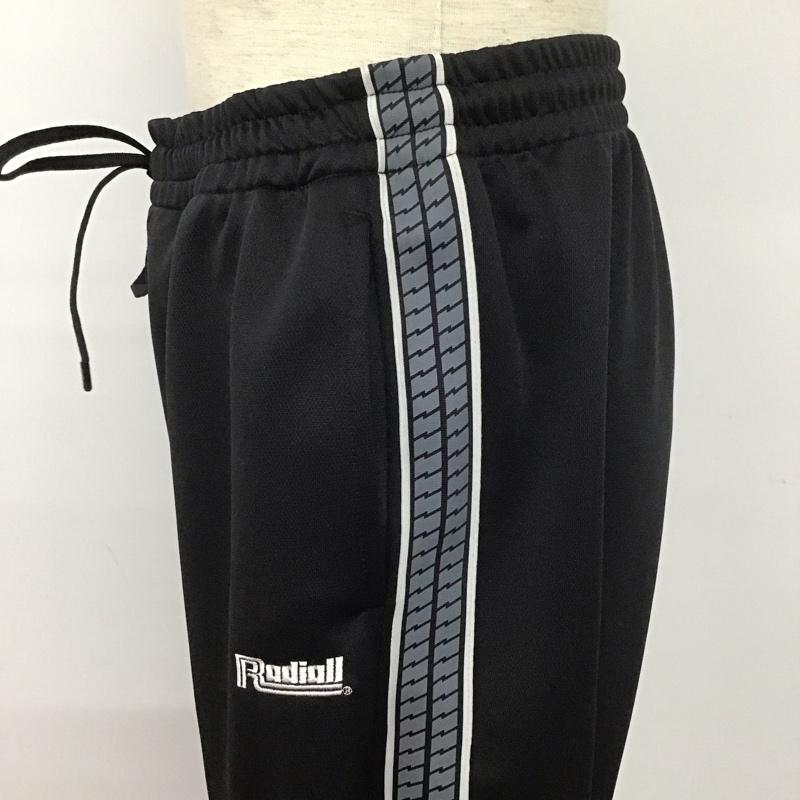 ラディアル RADIALL ボトムス ボトムス RAD-24SS-CUT002 トラックパンツ ジャージ ワイドパンツ カジュアルパンツ XL ロゴ、文字 黒 / ブラック / メンズ USED 古着 中古 10109797