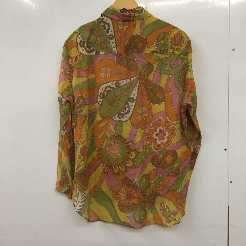 ザラ ZARA シャツ、ブラウス 長袖 長袖シャツ 総柄シャツ カラーシャツ プリント L プリント マルチカラー / マルチカラー / レディース USED 古着 中古 10135555