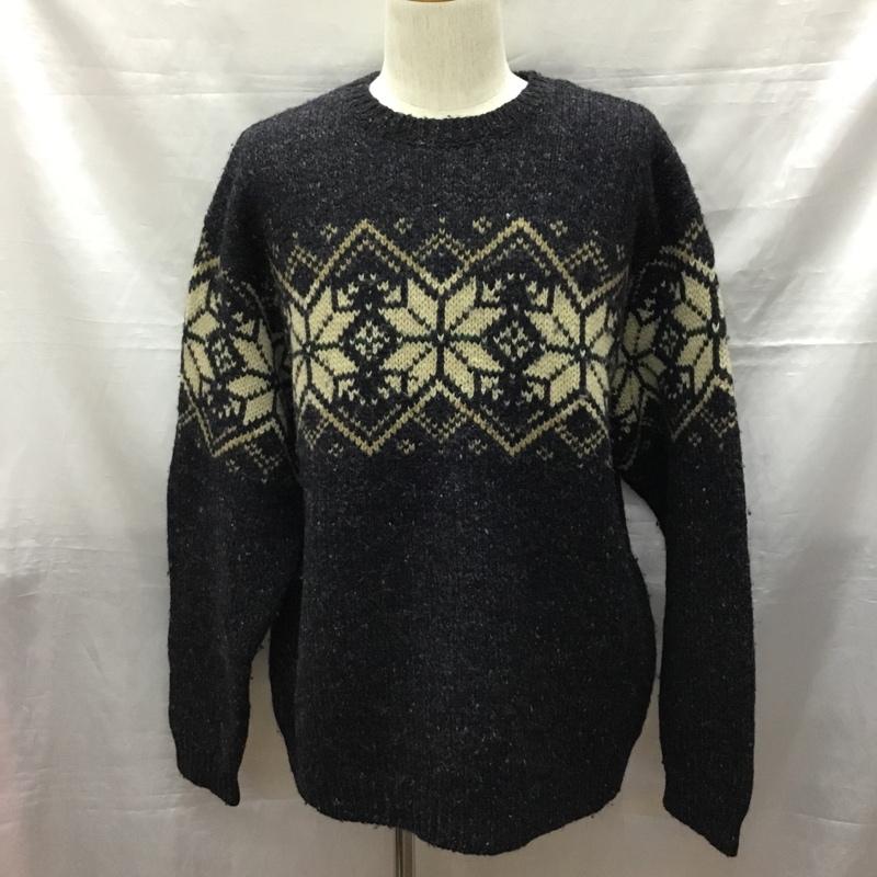 アバクロンビーアンドフィッチ ABERCROMBIE&FITCH ニット、セーター 長袖 長袖ニットカットソー ニット セーター クルーネックニット L ロゴ、文字 マルチカラー / マルチカラー / メンズ USED 古着 中古 10120450