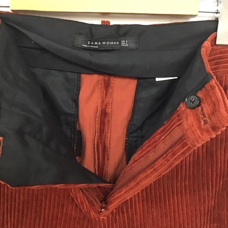 ザラ ZARA パンツ スラックス コーデュロイ S 無地 えんじ / ワインレッド / レディース USED 古着 中古 10139754