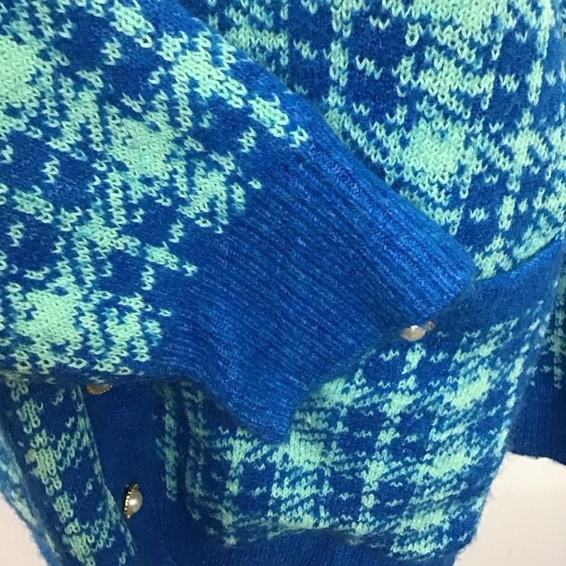 ザラ ZARA カーディガン 長袖 長袖ニットカーディガン 長袖カットソー ノーカラージャケット 前開カーディガン S 総柄 マルチカラー / マルチカラー / レディース USED 古着 中古 10109249