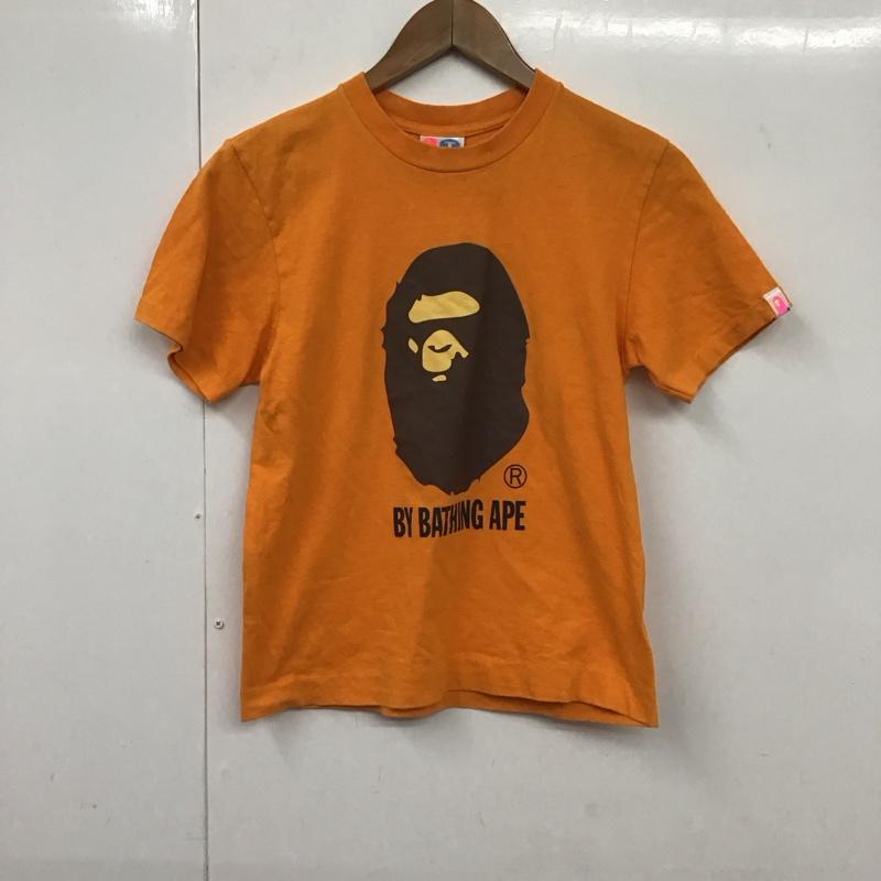 アベイシングエイプ A BATHING APE Tシャツ 半袖 プリント 橙 / オレンジ / レディース USED 古着 中古 10130306