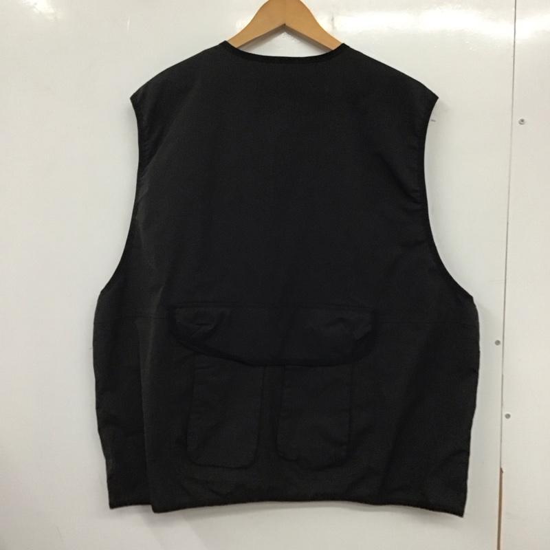 ザラ ZARA ベスト ベスト ジップアップベスト ノースリーブカットソー アウター XL 無地 黒 / ブラック / メンズ USED 古着 中古 10137634