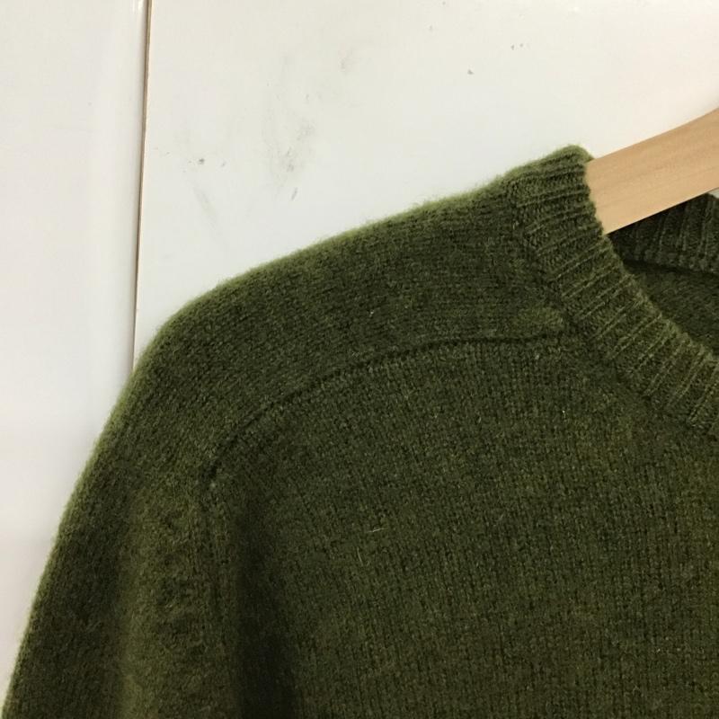 ニューヨーカー NEWYORKER ニット、セーター 長袖 L 無地 緑 / グリーン / メンズ USED 古着 中古 10120194