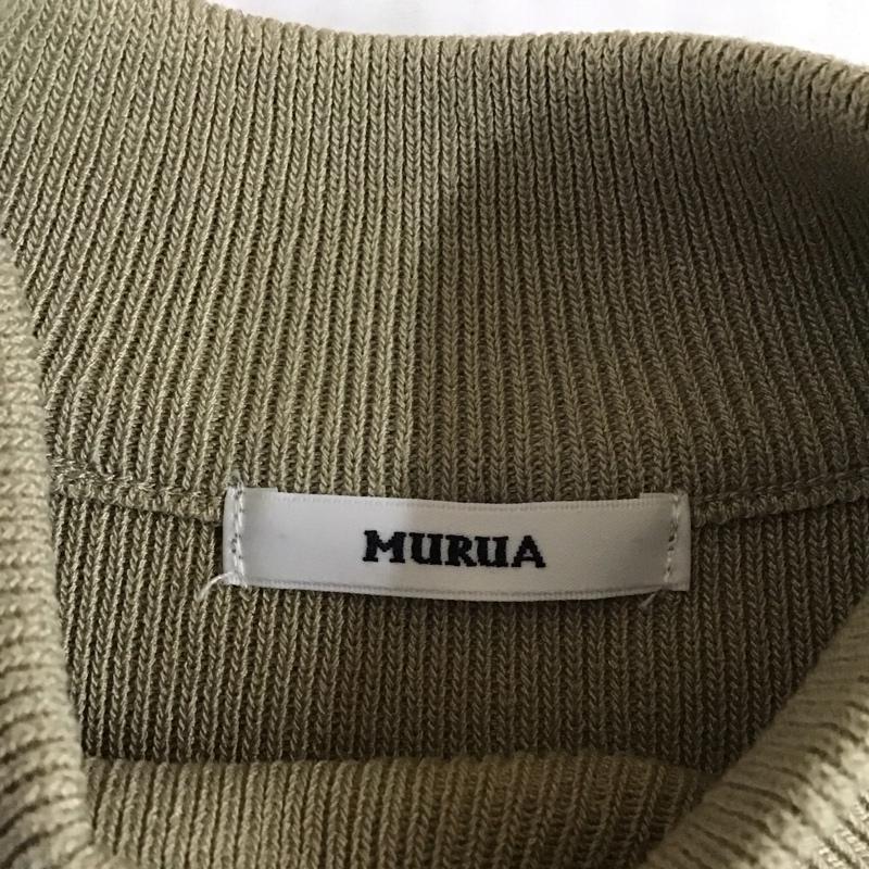 ムルーア MURUA ニット、セーター 長袖 012012603101-02 ショルダーカットタートルニット FREE 無地 カーキ / カーキ /  レディース USED 古着 中古 10114464