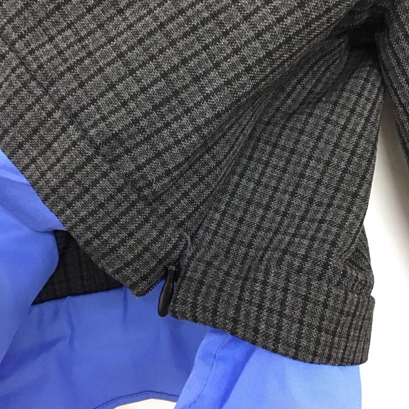 ザラ ZARA カットソー 長袖 8481/718/922 ショート丈 レイヤードトップス S チェック チャコールグレー / チャコールグレー / X 青 / ブルー / レディース USED 古着 中古 10133626